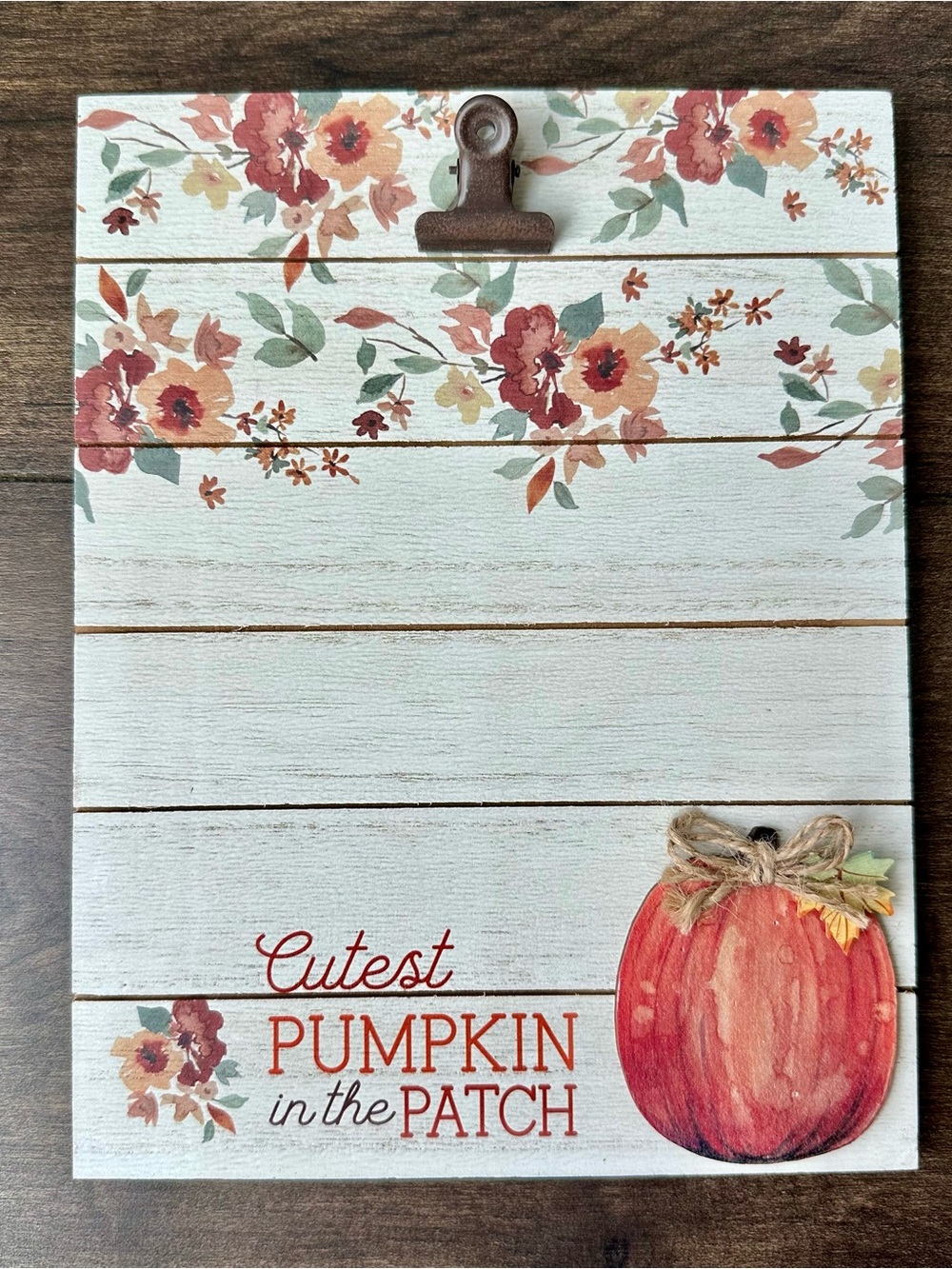 Ashland Fall Pallet Clipboard Sign - “Cutest Pumpkin in the Patch” Photo Holder